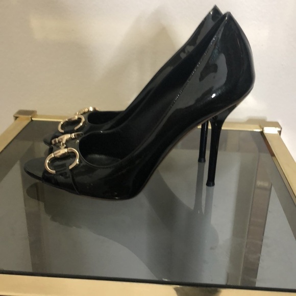 Gucci horse bit patent leather pump size 7.5 - Picture 4 of 12